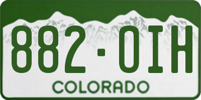 CO license plate 882OIH