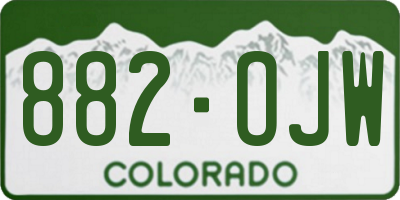 CO license plate 882OJW