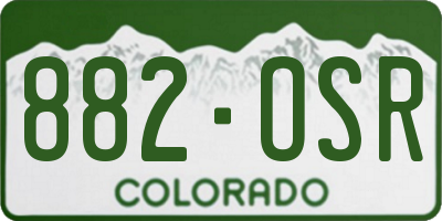 CO license plate 882OSR