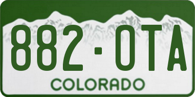 CO license plate 882OTA