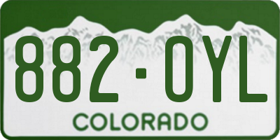 CO license plate 882OYL
