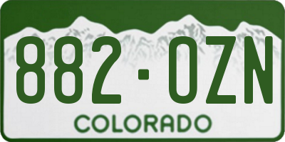 CO license plate 882OZN