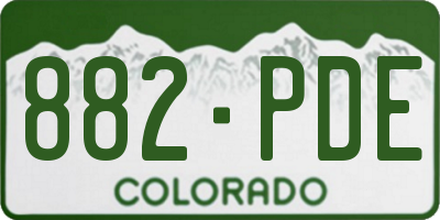CO license plate 882PDE