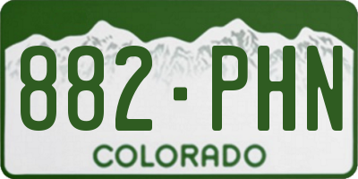 CO license plate 882PHN