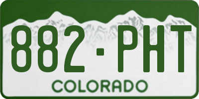 CO license plate 882PHT