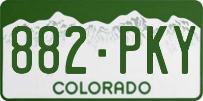 CO license plate 882PKY