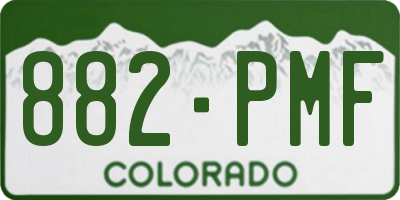 CO license plate 882PMF
