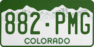 CO license plate 882PMG