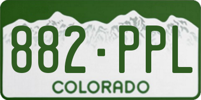 CO license plate 882PPL