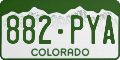 CO license plate 882PYA