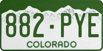 CO license plate 882PYE