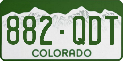 CO license plate 882QDT