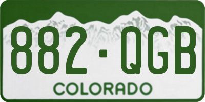 CO license plate 882QGB