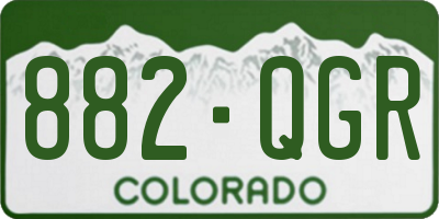 CO license plate 882QGR