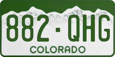 CO license plate 882QHG