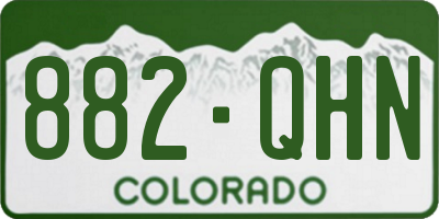 CO license plate 882QHN