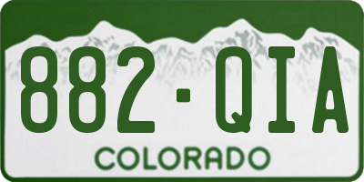 CO license plate 882QIA
