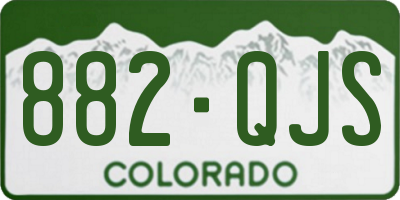 CO license plate 882QJS