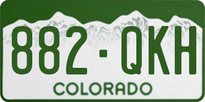 CO license plate 882QKH