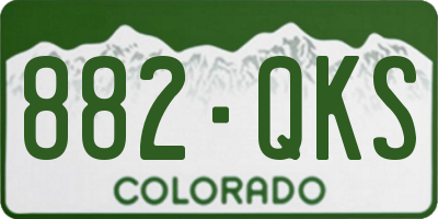 CO license plate 882QKS