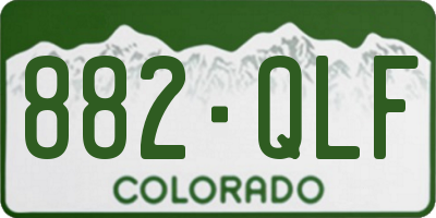 CO license plate 882QLF
