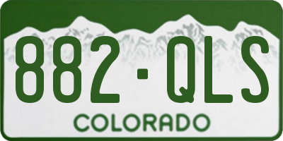 CO license plate 882QLS