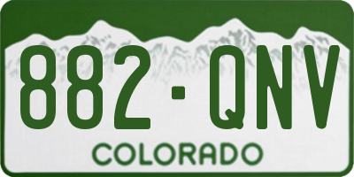 CO license plate 882QNV