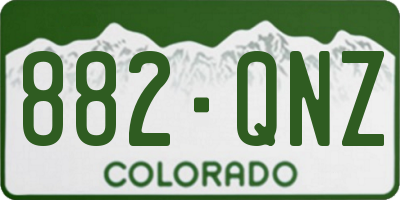CO license plate 882QNZ