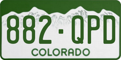 CO license plate 882QPD