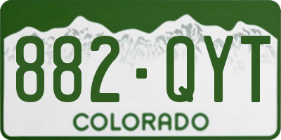 CO license plate 882QYT
