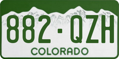 CO license plate 882QZH