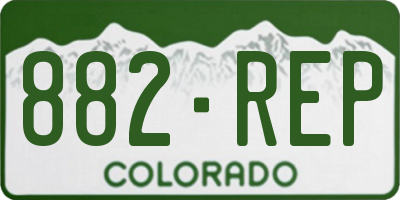 CO license plate 882REP