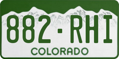 CO license plate 882RHI
