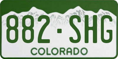 CO license plate 882SHG