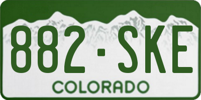 CO license plate 882SKE