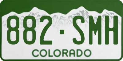 CO license plate 882SMH