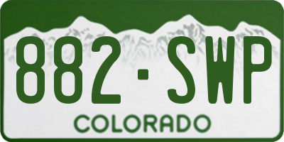 CO license plate 882SWP