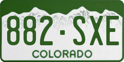 CO license plate 882SXE