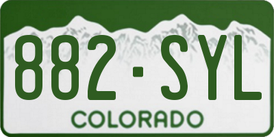 CO license plate 882SYL