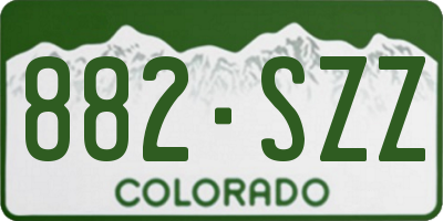 CO license plate 882SZZ