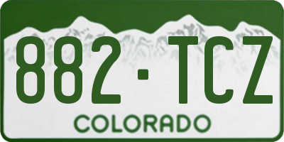 CO license plate 882TCZ