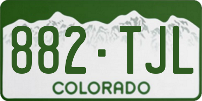 CO license plate 882TJL