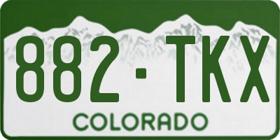 CO license plate 882TKX