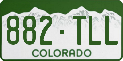 CO license plate 882TLL