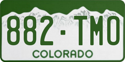 CO license plate 882TMO