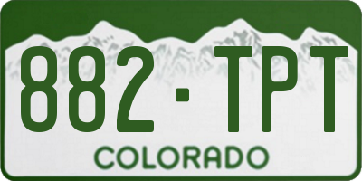 CO license plate 882TPT