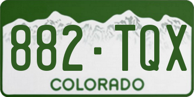 CO license plate 882TQX