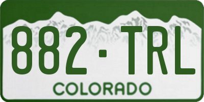 CO license plate 882TRL
