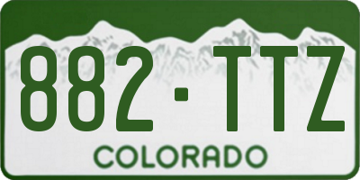 CO license plate 882TTZ