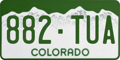 CO license plate 882TUA